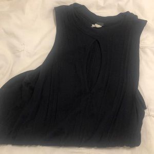 Free people key hole high neck tank